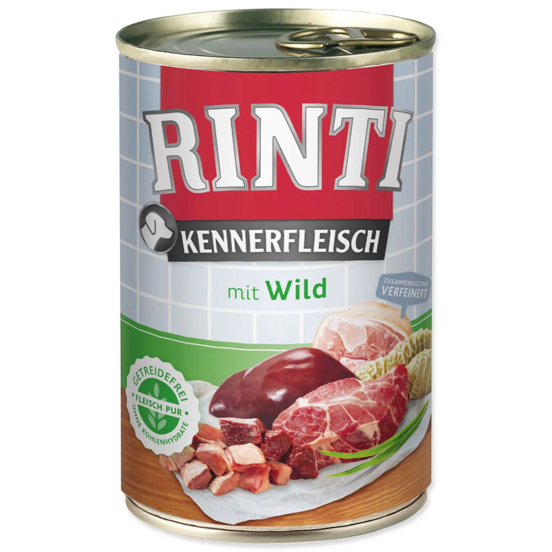 Konzerva Rinti Kennerfleisch Adult divjačina 400 g