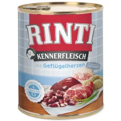 Konserva Rinti Kennerfleisch Adult piščančje srce 800 g