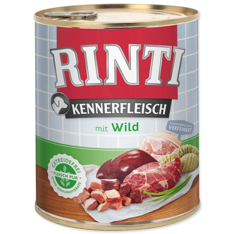 Konzerva Rinti Kennerfleisch Adult divjačina 800 g