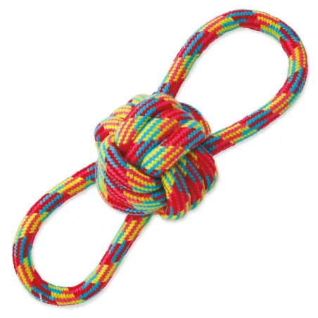 Igrača Dog Fantasy za vlečenje osmica, barvna bombažna z vozlom 22 cm