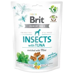 Poslastica Brit Care Dog Crunchy Cracker Insocts, tuna z meto 200g