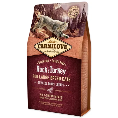 Hrana Carnilove za velike pasme mačk – mišice, kosti in sklepi, raca in puran 2 kg