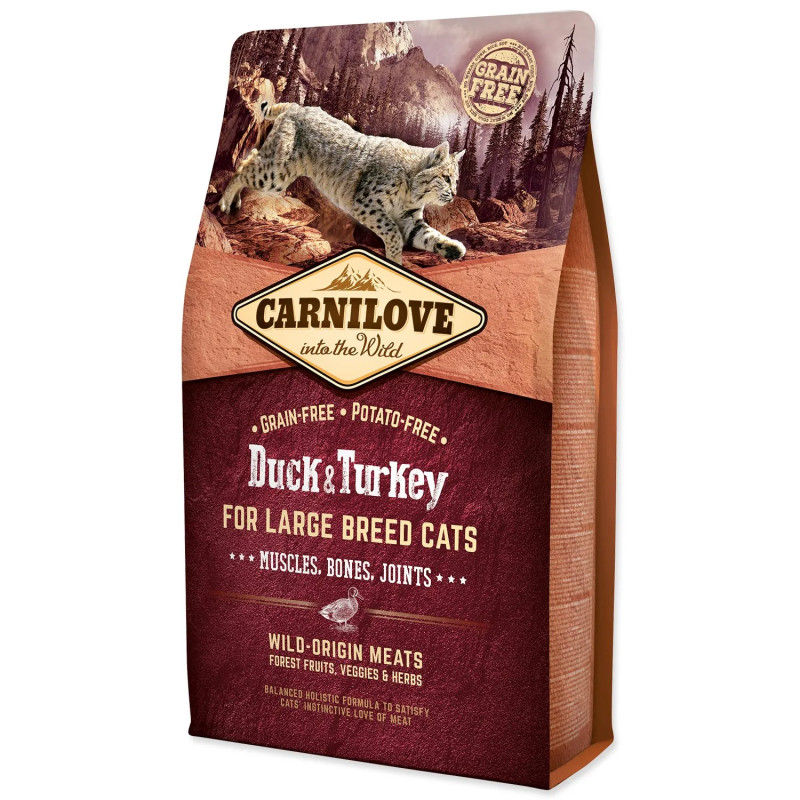 Hrana Carnilove za velike pasme mačk – mišice, kosti in sklepi, raca in puran 2 kg