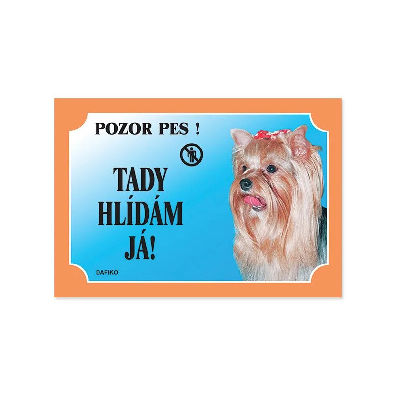 Tabla Dafiko jorkširski terier