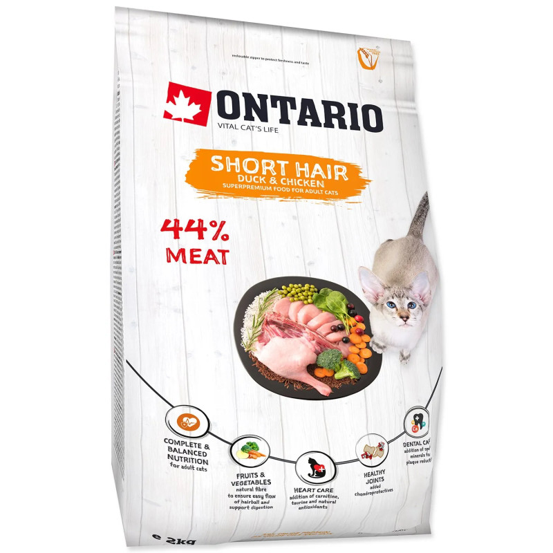 Hrana Ontario Cat Shorthair 2 kg