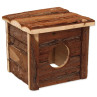 Lesena hišica Small Animals z lubjem 15,5x15,5x14cm