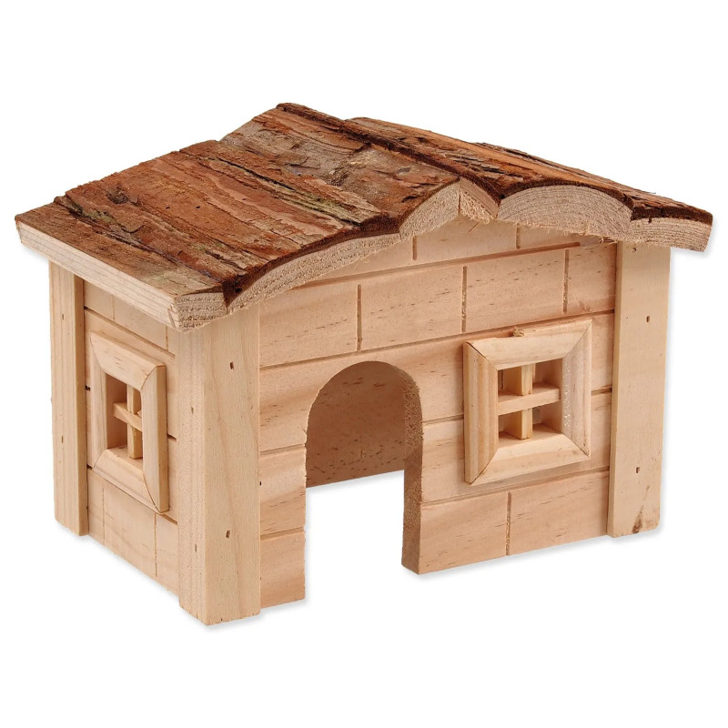 Hiška Small Animals lesena enonadstropna 20,5x14,5x12cm