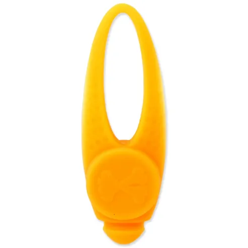 Obesek Dog Fantasy LED silikonski oranžen 8 cm