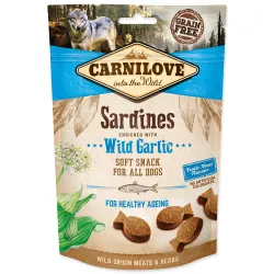 Poslastica Carnilove Dog Soft Snack sardinke z medvedjim česnom 200g
