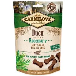 Pamlsek Carnilove Dog Soft Snack raca z rožmarinom 200 g
