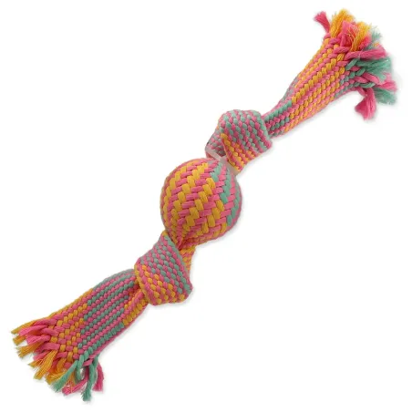 Igrača Dog Fantasy za vlečenje z žogico, barvni vzorec 1, 2 vozla, 33 cm
