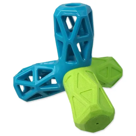 Igrača Dog Fantasy geometrijska s piščalko modro-zelena 12,9x1,2x10,2cm