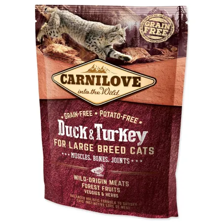 Krmivo Carnilove za mačke velikih pasem Mišice, kosti, sklepi Raca & puran 0,4kg
