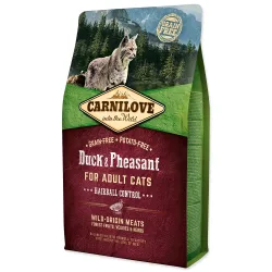 Krmilo Carnilove za odrasle mačke – nadzor kep dlake (raca in fazan) 2 kg