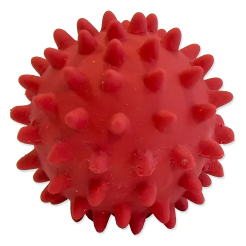 Igrača Dog Fantasy lateksna žoga z bodicami s zvokom, mix 6 cm