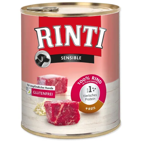 Konzerva Rinti sensible Adult govedina in riž 800 g