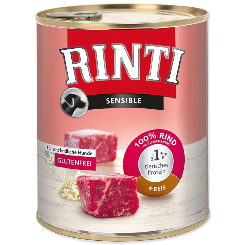 Konzerva Rinti sensible Adult govedina in riž 800 g