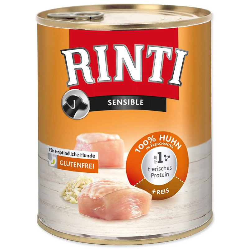 Konzerva Rinti sensible Adult piščanec in riž 800g