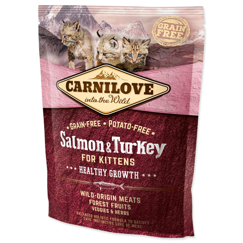 Hrana Carnilove Kitten Healthy Growth Losos in puran 0,4 kg