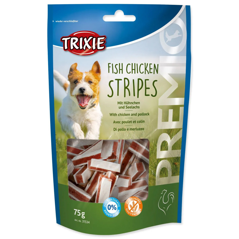 Poslastica Trixie piščanec in trska, trakci 75g