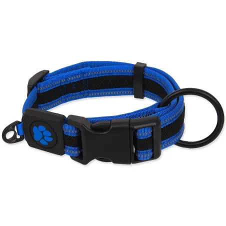 Ovratnik Active Dog Fluffy M modri 2,5x33-48cm