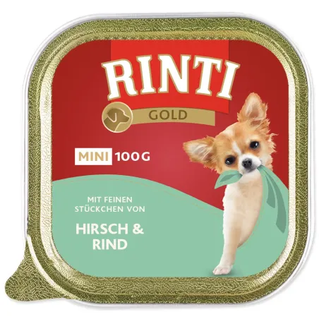 Posodica Rinti Gold Adult Mini jelen in govedina 100 g'}