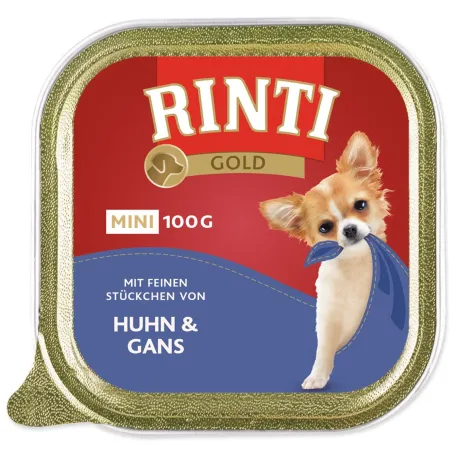 Posodica Rinti Gold Odrasli Mini piščanec in gos 100 g