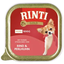 Posodica Rinti Gold Adult Mini govedina in perlica 100g