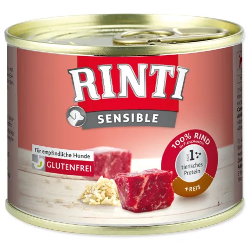 Konzerva Rinti sensible Adult govedina in riž 185 g