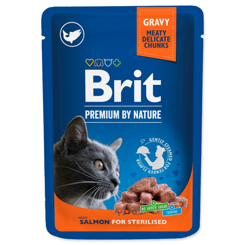 Vrečka Brit Premium Cat Sterilisod losos 100g
