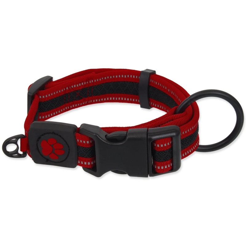 Ovratnik Active Dog Fluffy XL rdeč 3,8x44-70cm