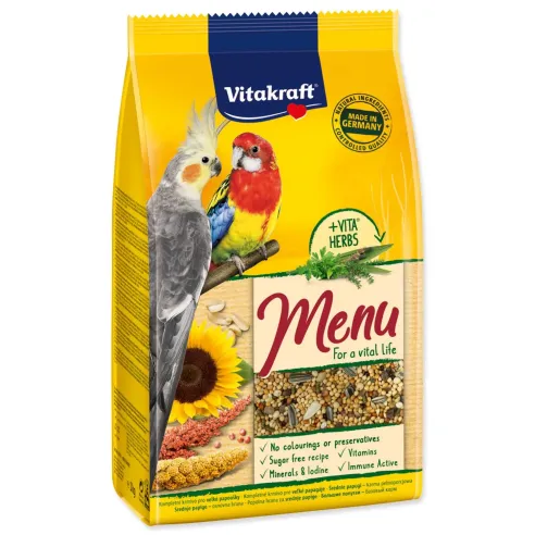 Hrana Vitakraft Vital menu za korelo in srednjega papagaja 1kg