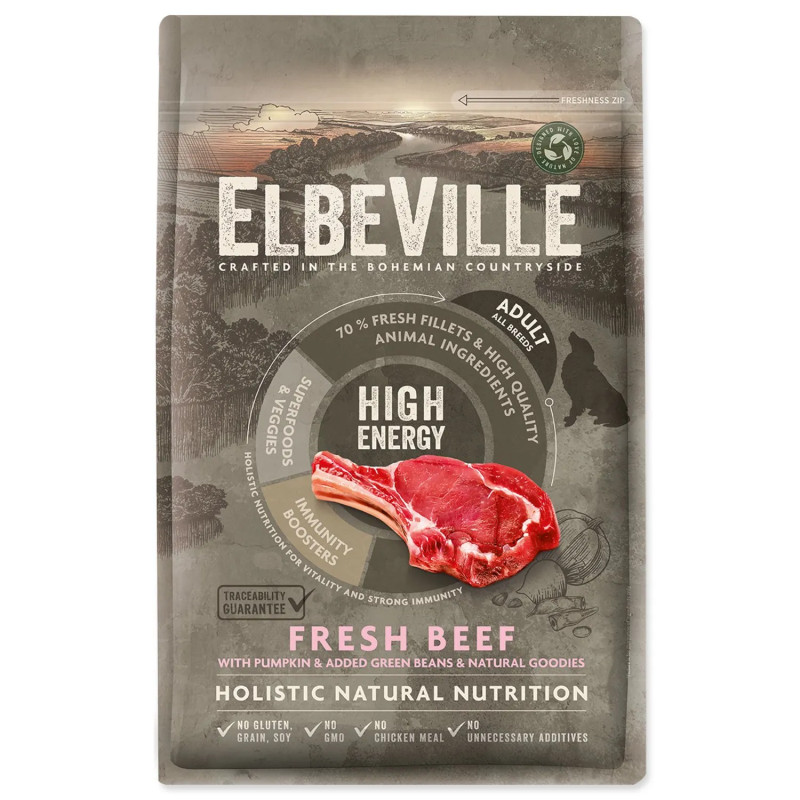 Hrana za pse ELBEVILLE Adult All Breeds High Energy Fresh Beef 4 kg