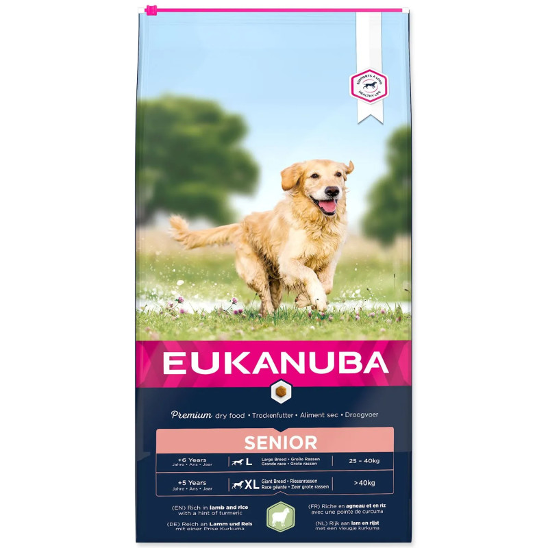Hrana EUKANUBA Senior Large & Giant z jagnjetino 12 kg