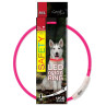 Ovratnica Dog Fantasy LED najlonska rožnata 65 cm