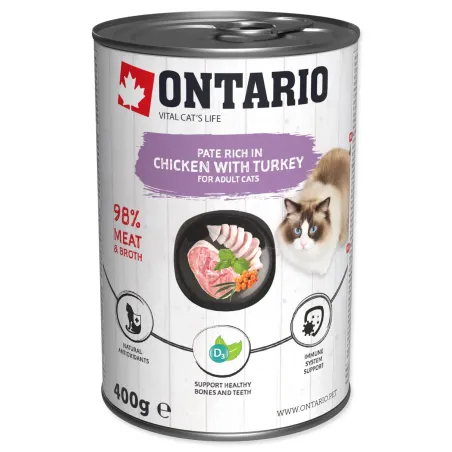 Konzerva Ontario piščanec in puran, pašteta 400 g