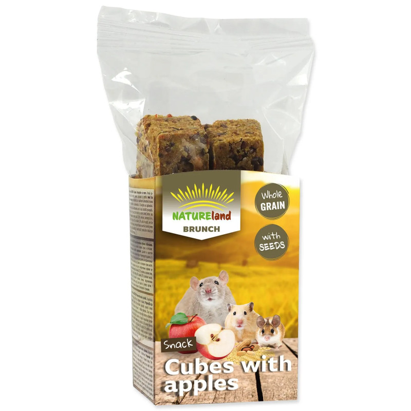 Prigrizek Nature Land Brunch polnozrnate kocke z jabolkom 90 g
