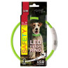 Ovratnik Dog Fantasy LED najlon zelen 45 cm