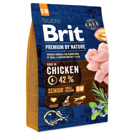 Hrana Brit Premium by Nature Senior S+M 3kg