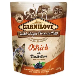 Vrečka Carnilove Dog noj z robidami, pašteta 300g
