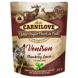 Vrečka Carnilove Dog divjačina z listi maline, pašteta 300 g