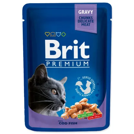 Vrečka Brit Premium Cat treska 100 g