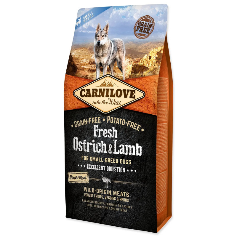 Krmivo Carnilove za majhne pasme psov — sveži noj in jagnjetina 6 kg