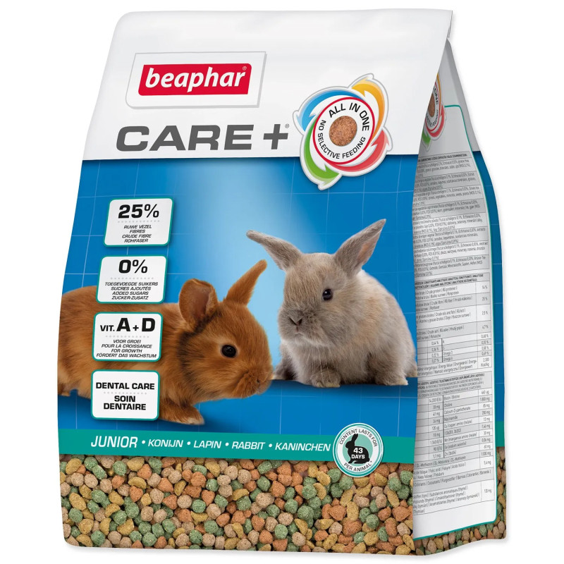Hrana Beaphar CARE+ zajec junior 1,5 kg