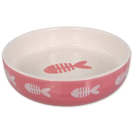 Skleda Magic Cat keramični potisk riba rožnata 13x4cm 260ml