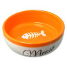 Skleda Magic Cat keramična bela/oranžna Meow 13,4x4cm, 170ml