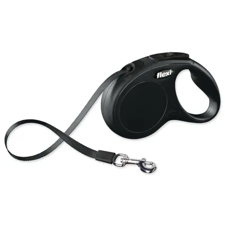 Povodec Flexi Classic New trak S, črn, 5 m