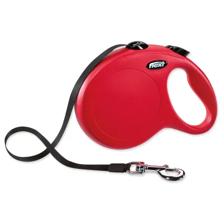 Povodec Flexi Classic New trak L rdeč 8 m