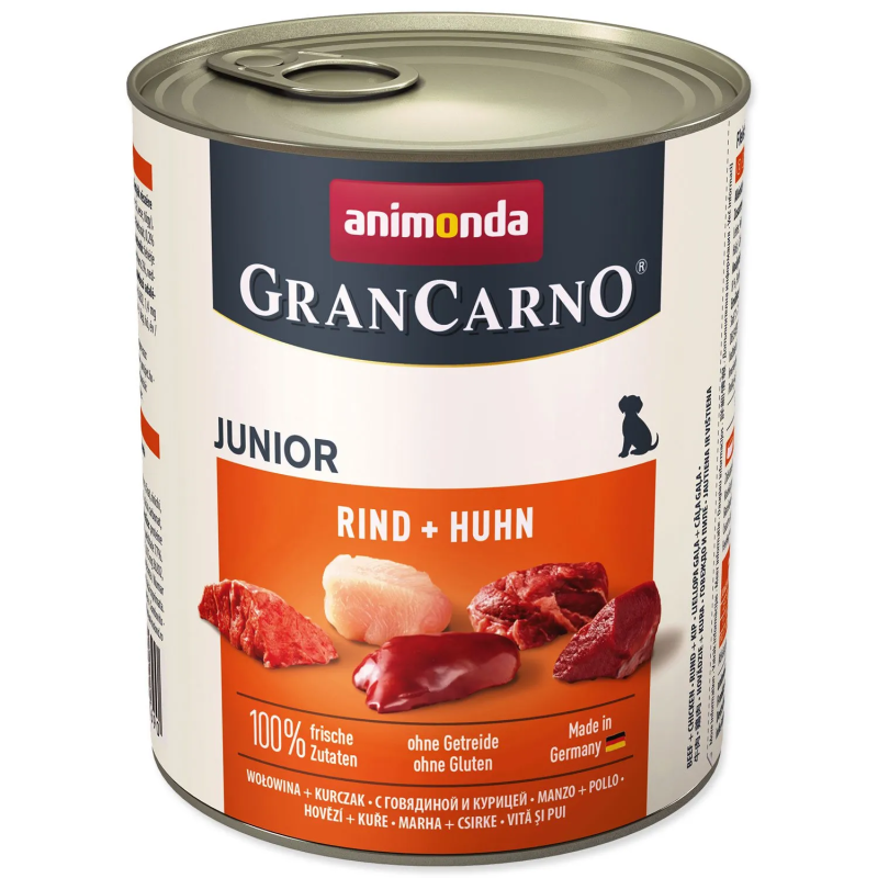 Konzerva Animonda Gran Carno Junior govedina in piščanec 800g
