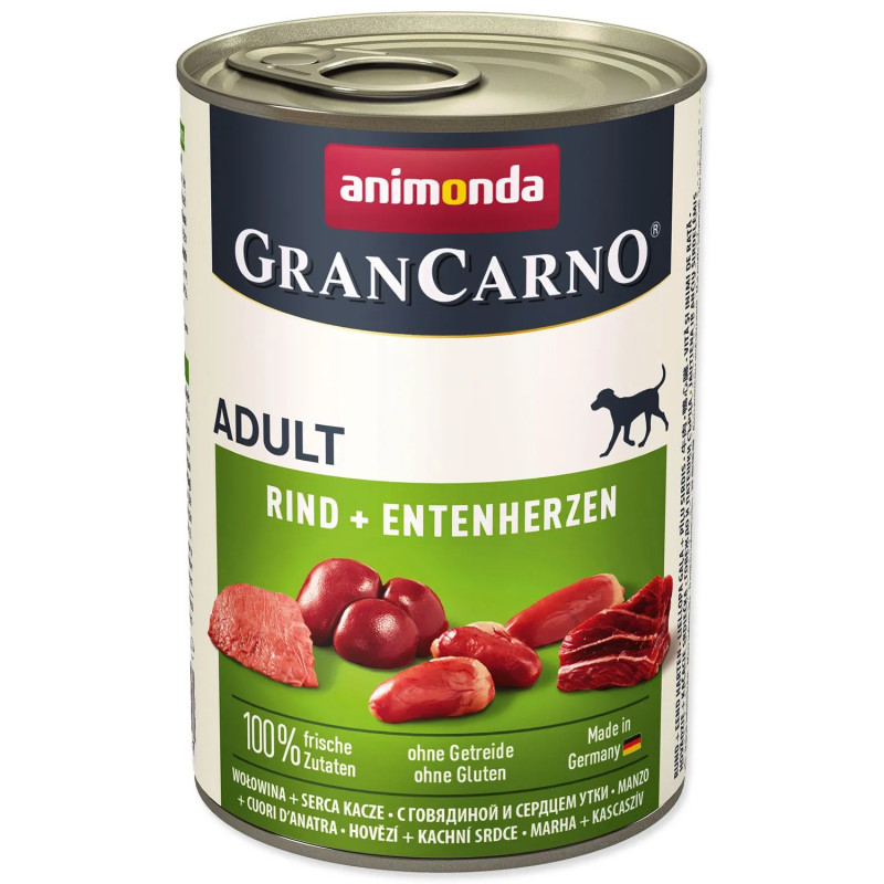 Konzerva Animonda Gran Carno Adult goveje in račje srce 400 g